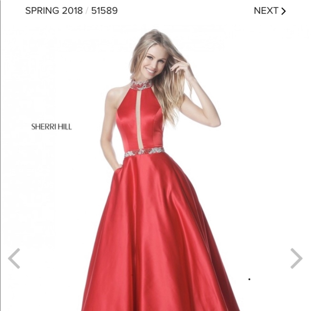 Red Sherri hill dress